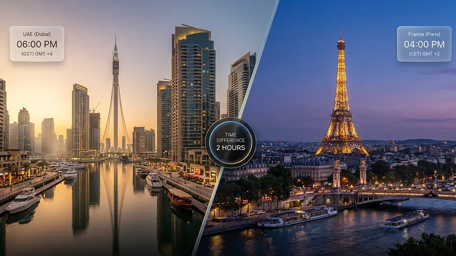 UAE to France Time Difference: Complete Guide