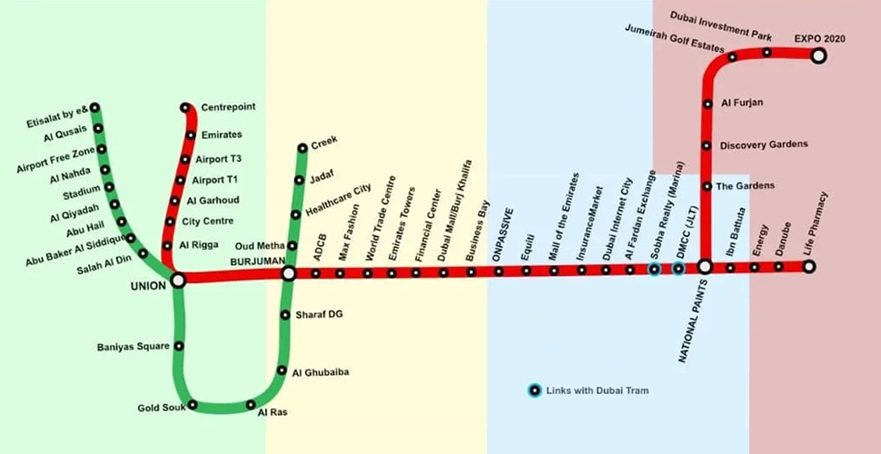 Dubai Metro Map 2026: Routes, Fares & Stations
